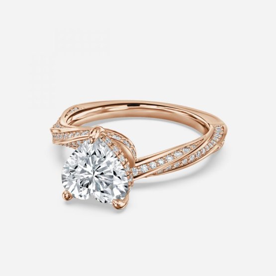 Sofia Heart Hidden Halo Engagement Ring