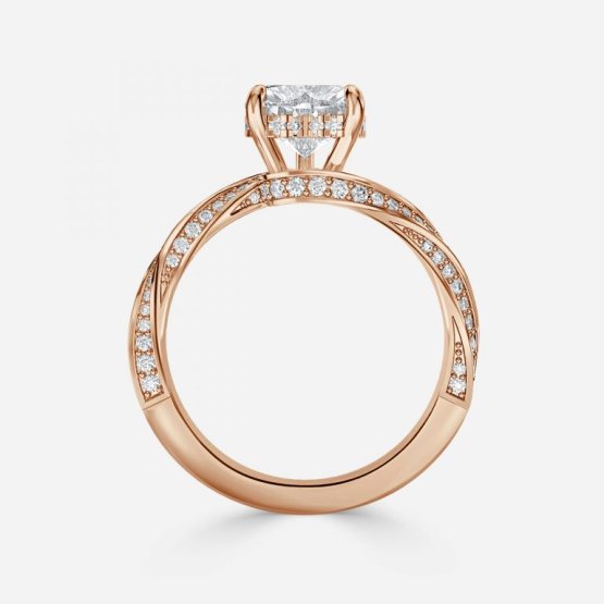 Sofia Heart Hidden Halo Engagement Ring