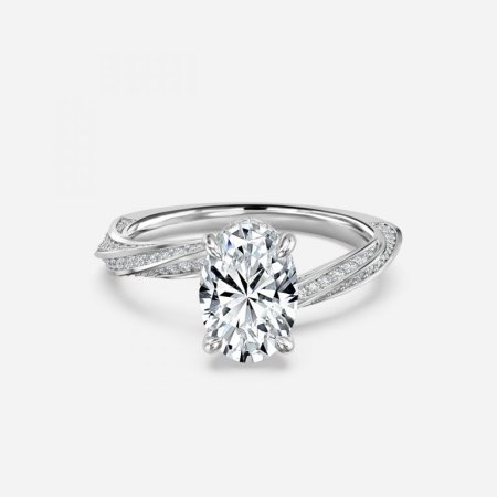 Sofia Oval Hidden Halo Engagement Ring
