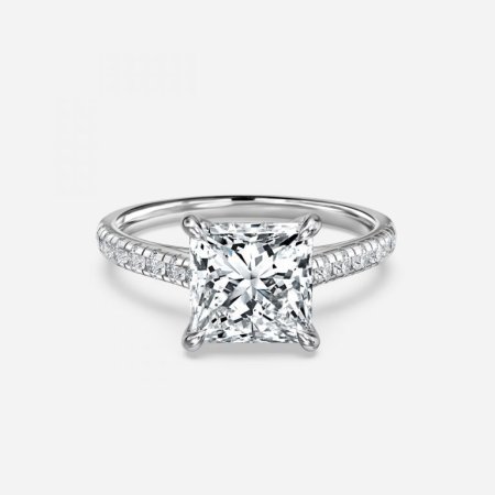 Ayla Princess Diamond Band Engagement Ring