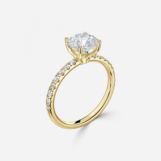 Sahana Round Diamond Band Engagement Ring