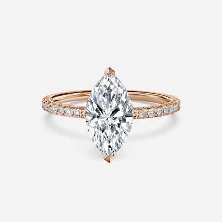 Tulip Marquise Diamond Band Engagement Ring