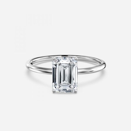 Adaya Emerald Solitaire Engagement Ring