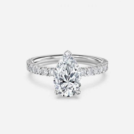Kenzo Pear Hidden Halo Engagement Ring