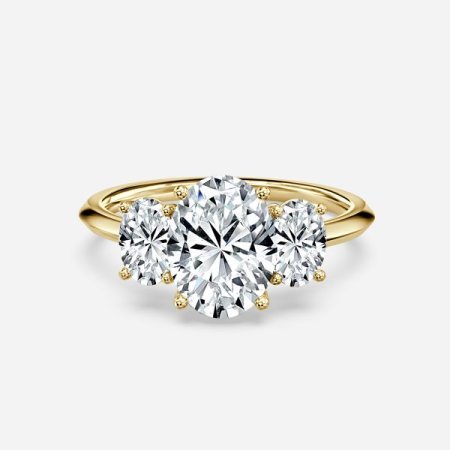 Dae Oval Three Stone Engagement Ring