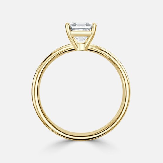 Celtic Asscher Solitaire Engagement Ring