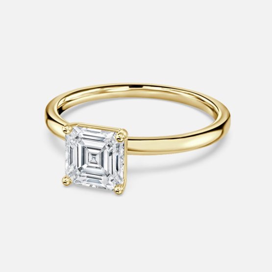 Celtic Asscher Solitaire Engagement Ring
