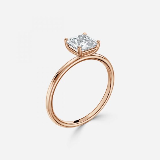 Adaya Asscher Solitaire Engagement Ring