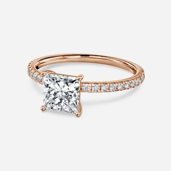 Tulip Princess Diamond Band Engagement Ring