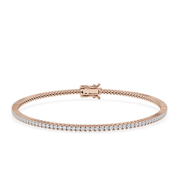 Round Brilliant Cut Lab Diamond Tennis Bracelet