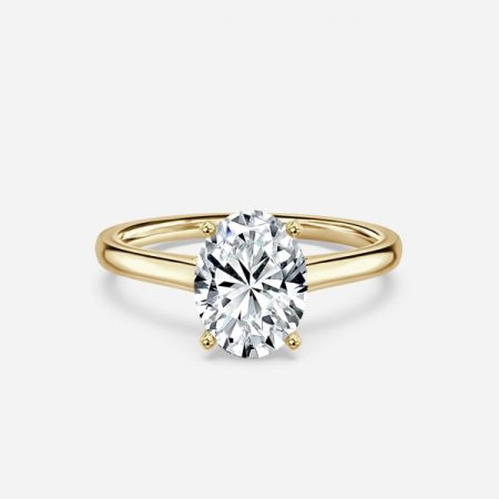 3.18ct Arya Oval Solitaire Engagement Ring In 18K Yellow Gold (US Size: 4.5)