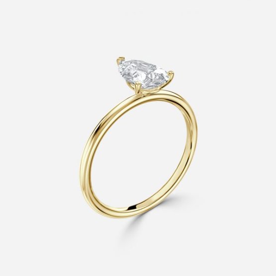 2.58ct Adaya Pear Solitaire Engagement Ring In 14K Yellow Gold (US Size: 7.5)