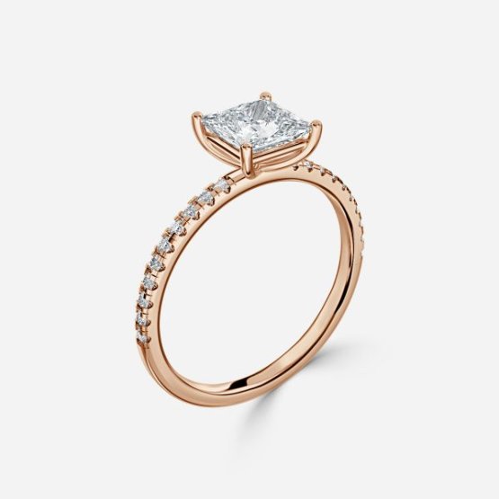 Tulip Princess Diamond Band Engagement Ring