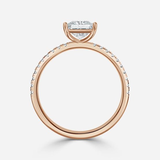 Tulip Princess Diamond Band Engagement Ring