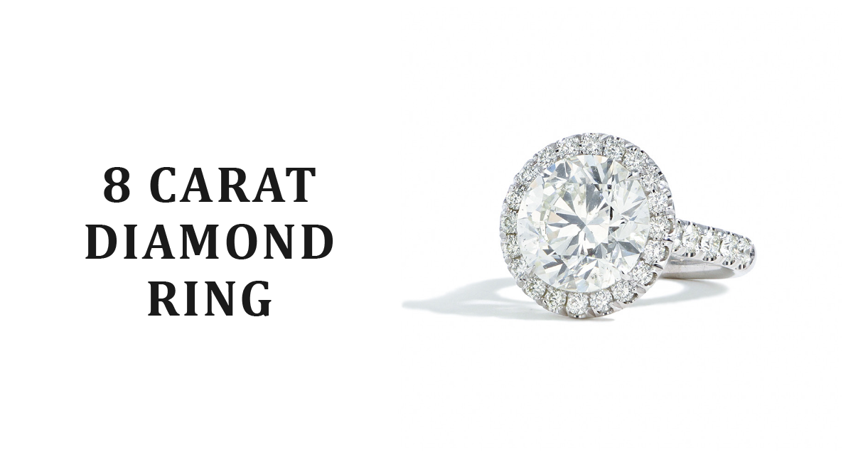 Eight carat hot sale diamond ring