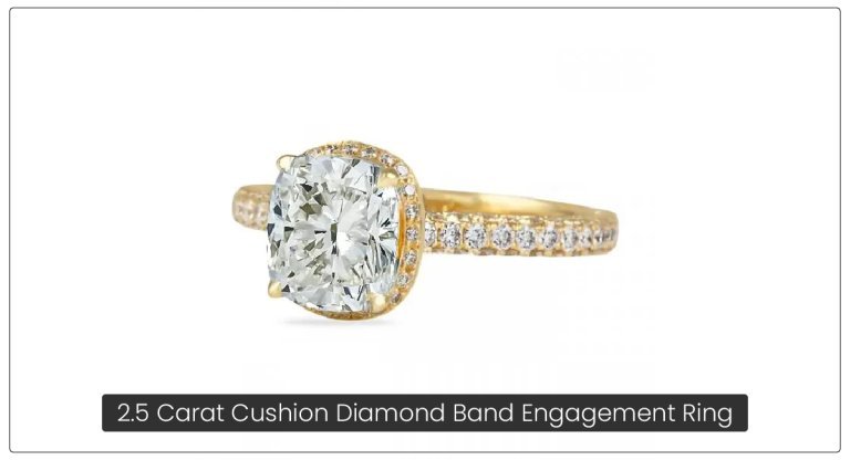 2.5 Carat Cushion Diamond Band Engagement Ring