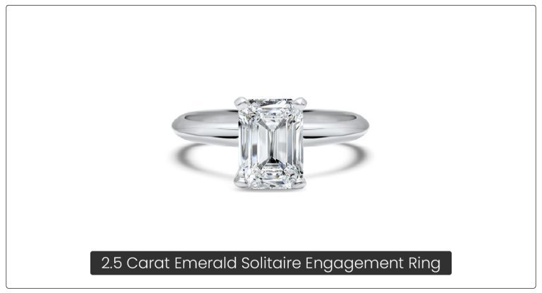 2.5 Carat Emerald Solitaire Engagement Ring