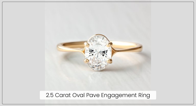 2.5 Carat Oval Pave Engagement Ring