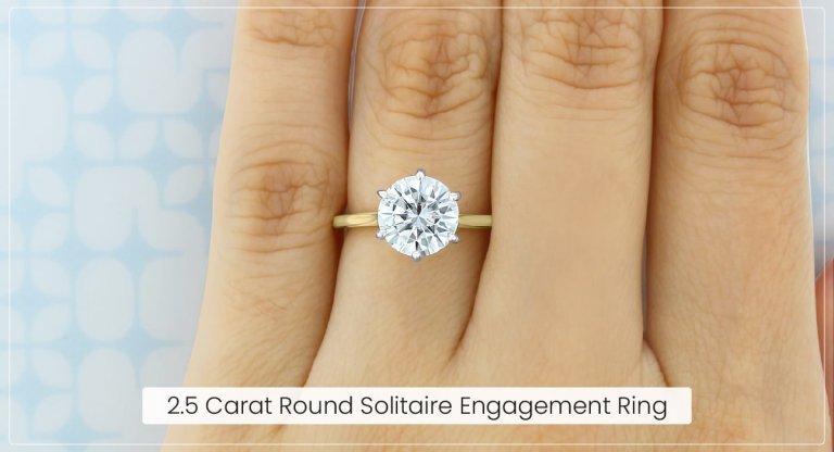 2.5 Carat Round Solitaire Engagement Ring