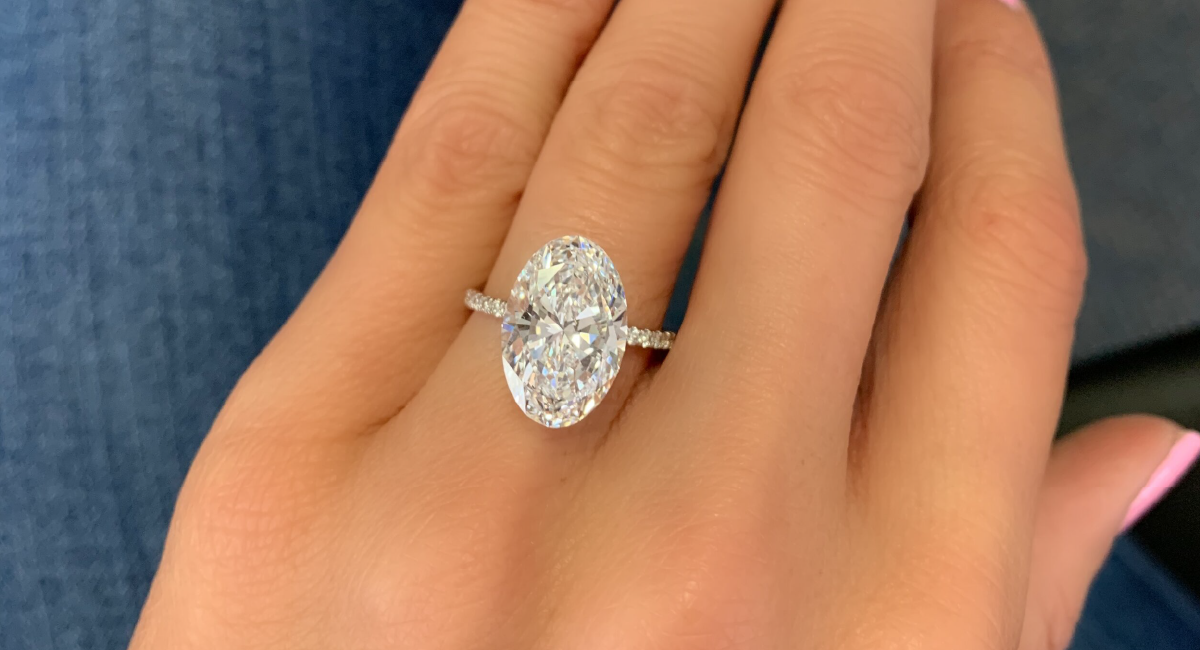9 Carat Diamond Ring on Finger