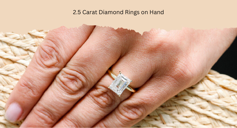 2.5 Carat Diamond Rings on Hand 