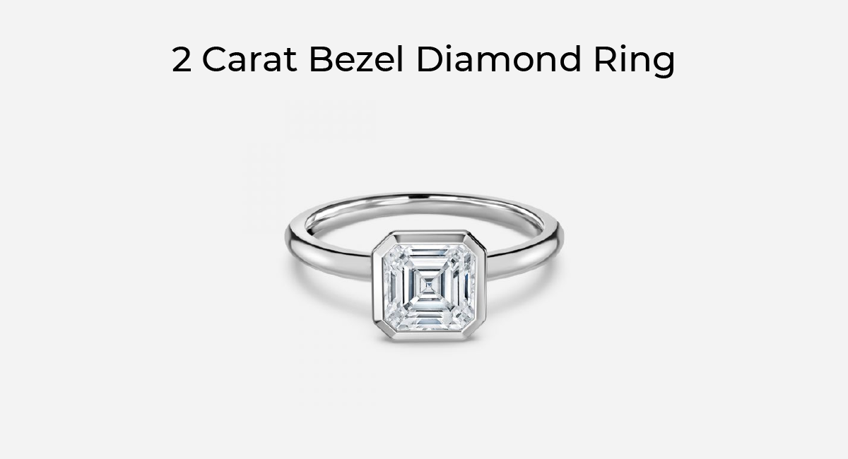 2 carat bezel diamond ring