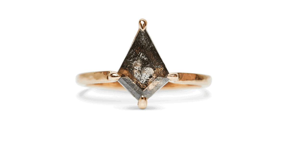 Prong setting Kite Shape Diamond Ring