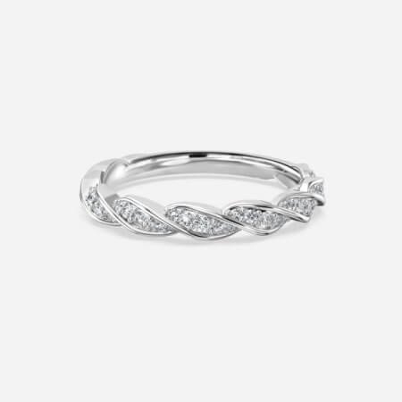 Twisted Diamond Stackable Ring