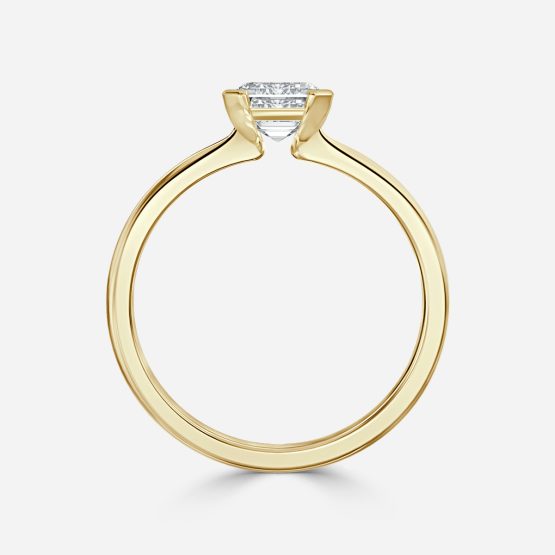 Augusta Emerald Bezel Engagement Ring