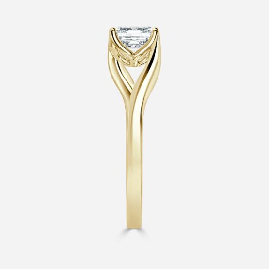 Antares Asscher Solitaire Engagement Ring