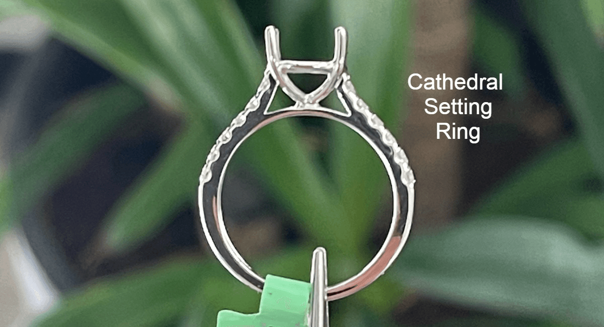 cathedral setting engagement ring