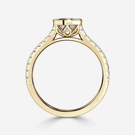 Ali'i Cushion Bezel Engagement Ring