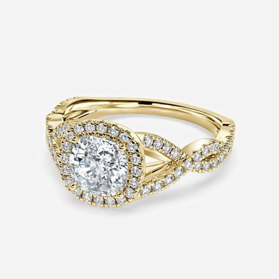 Victoria Cushion Diamond Band Engagement Ring