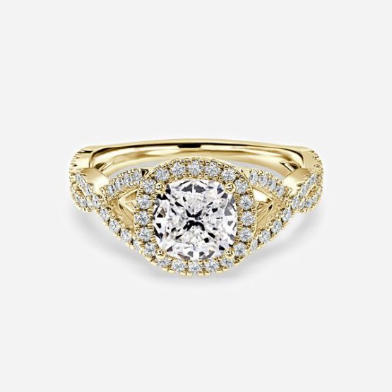 Victoria Cushion Diamond Band Engagement Ring