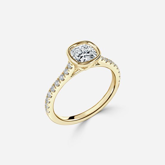 Ali'i Cushion Bezel Engagement Ring