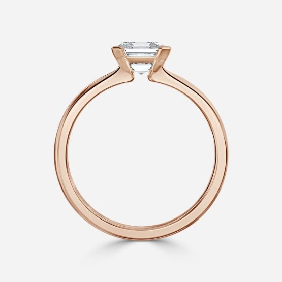 Augusta Asscher Bezel Engagement Ring