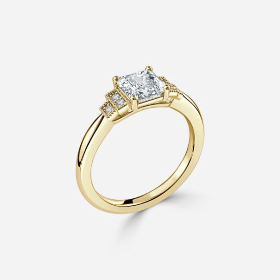 Fiona Asscher Three Stone Engagement Ring