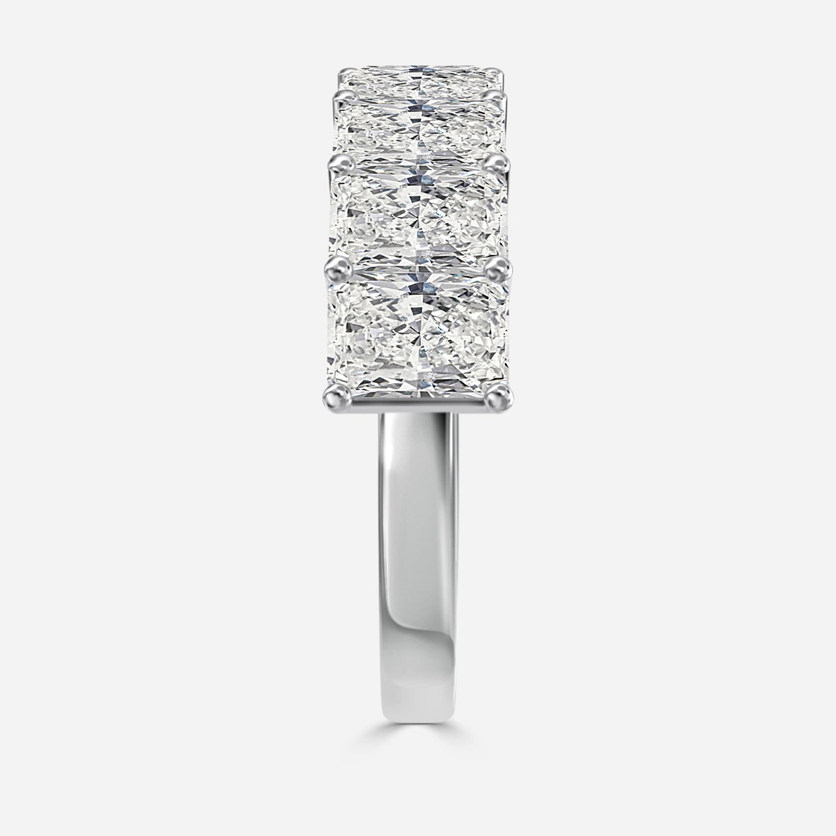 Radiant Lab Grown Diamond Half Eternity Wedding Band