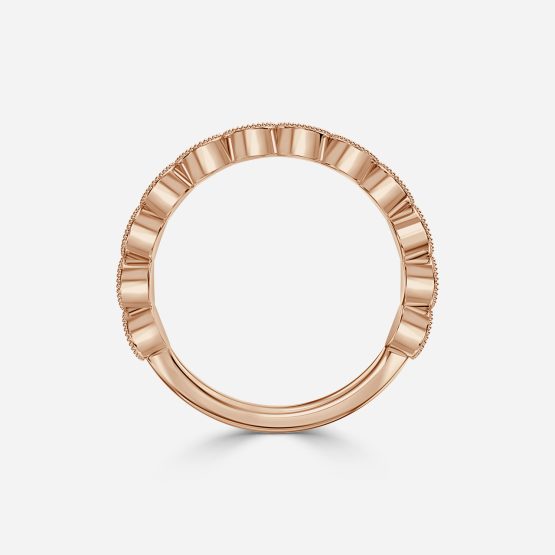 Vintage Round Diamond Wedding Ring