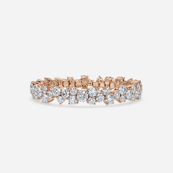 Full Floral Round Diamond Eternity Band