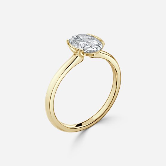 Augusta Oval Bezel Engagement Ring