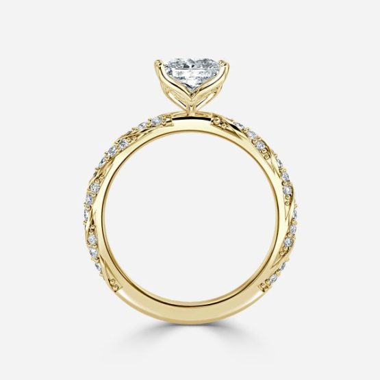 Serena Princess Diamond Band Engagement Ring