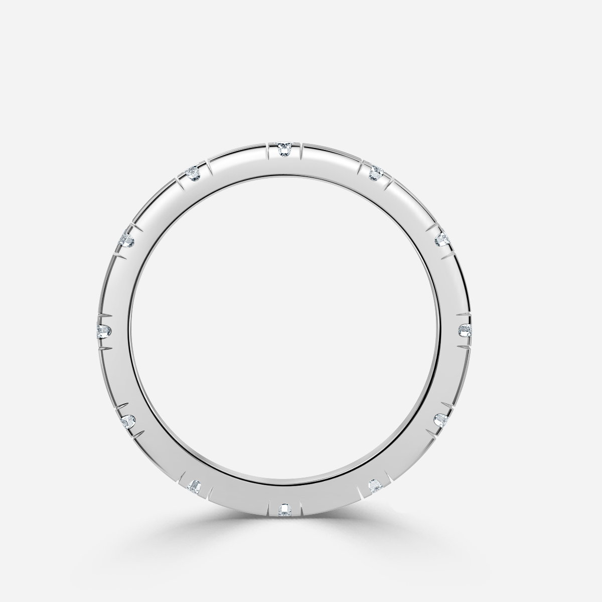 Florence Round Lab Grown Diamond Bar Set Wedding Ring