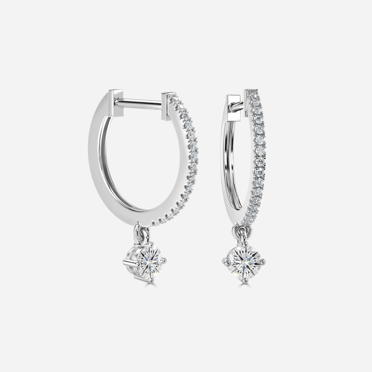Rama Round Lab Grown Diamond Hoop Earrings