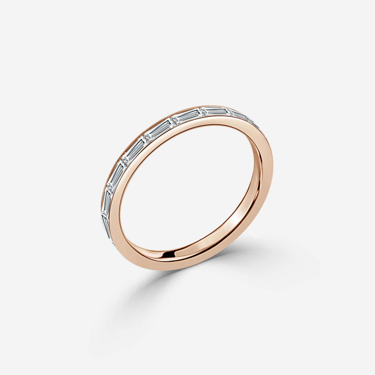 Baguette Lab Grown Diamond Channel Set Full Eternity Wedding Band