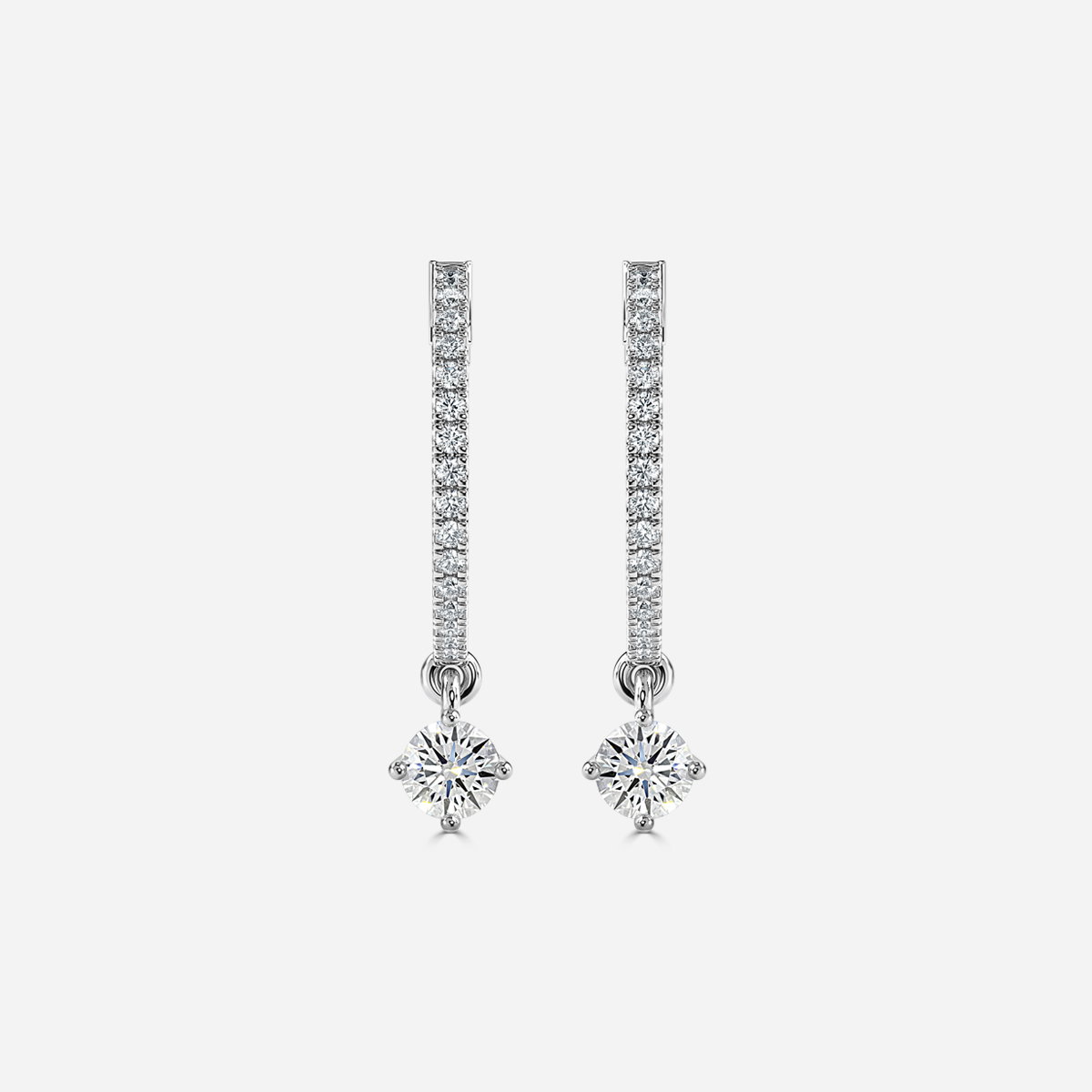 Rama Round Lab Grown Diamond Hoop Earrings