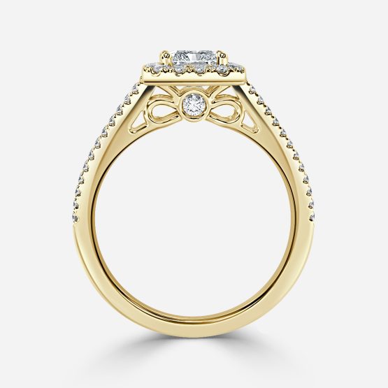 Dalia Radiant Halo Engagement Ring