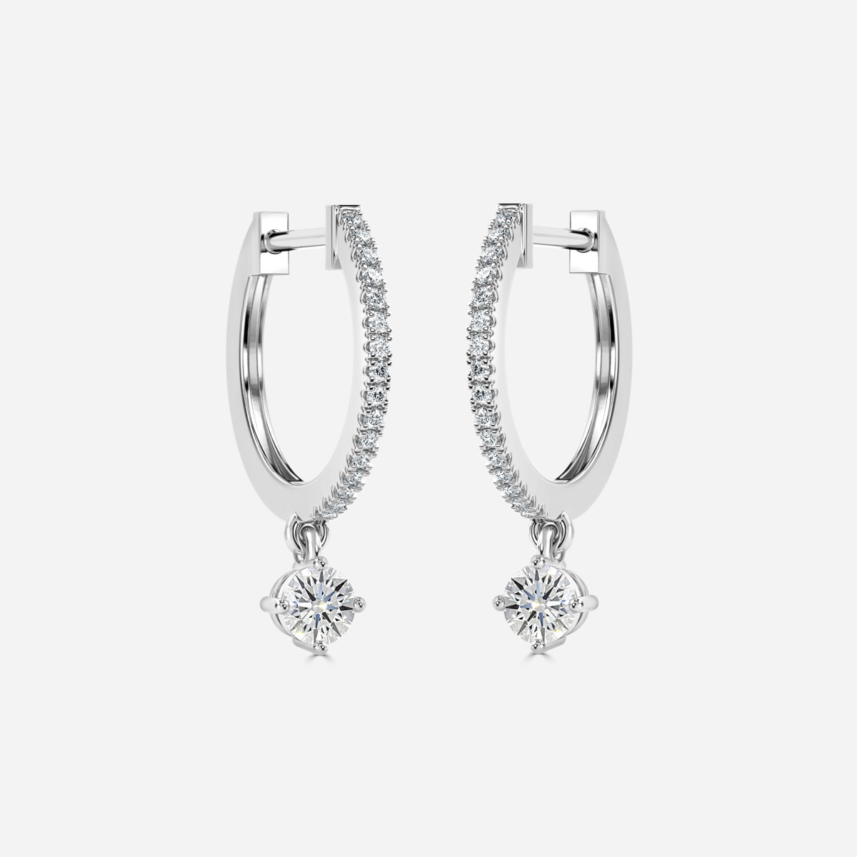 Rama Round Lab Grown Diamond Hoop Earrings