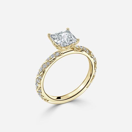 Serena Princess Diamond Band Engagement Ring