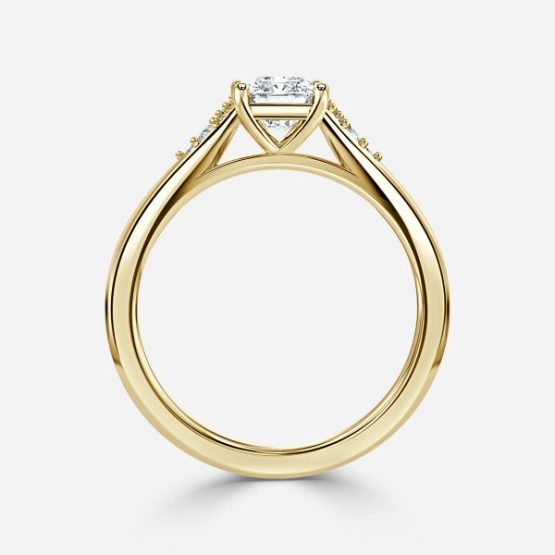 Anastasia Cushion Three Stone Engagement Ring